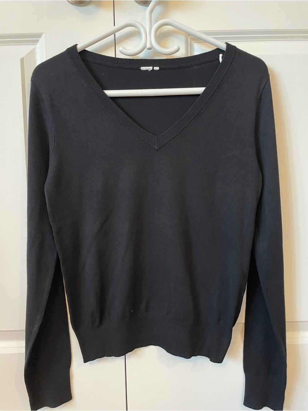 twik Black V-Neck Lightweight Knit Sweater